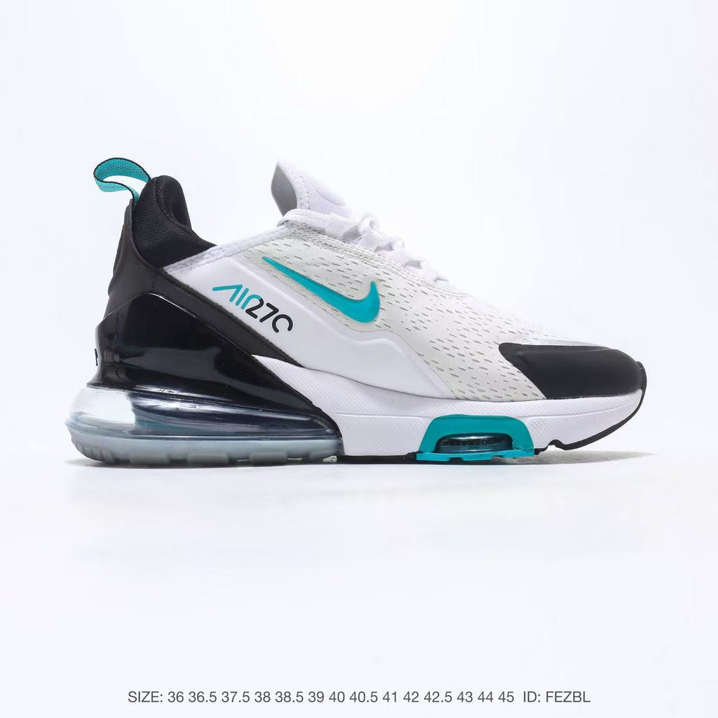 Nike Air Max 270 Sneakers in White Black Teal - product image from the listing.