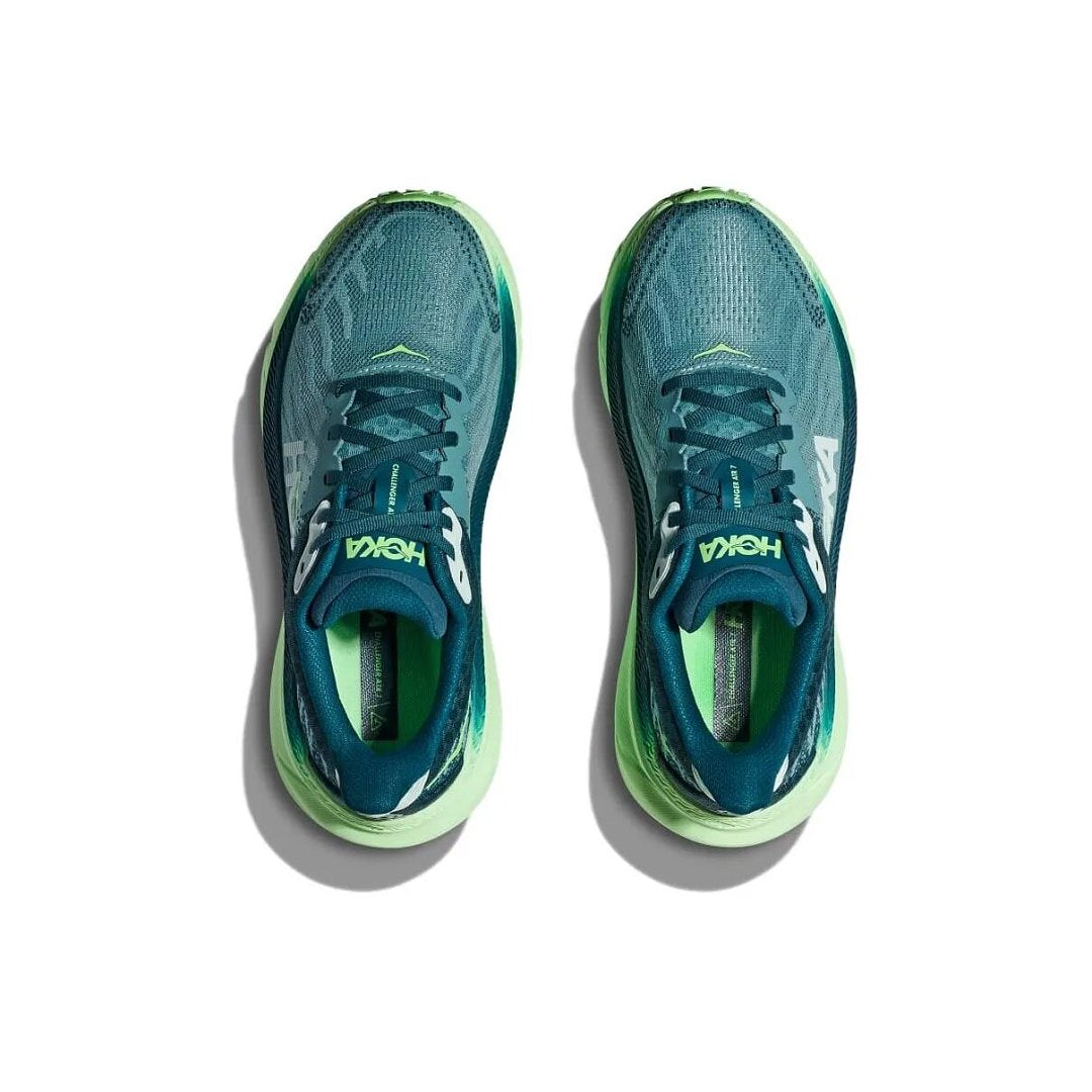 HOKA Challenger 7 Trail Running Shoes in Blue Green - product image from the listing.