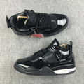 Air Jordan 4 Black Glossy Sneakers - product image from the listing.