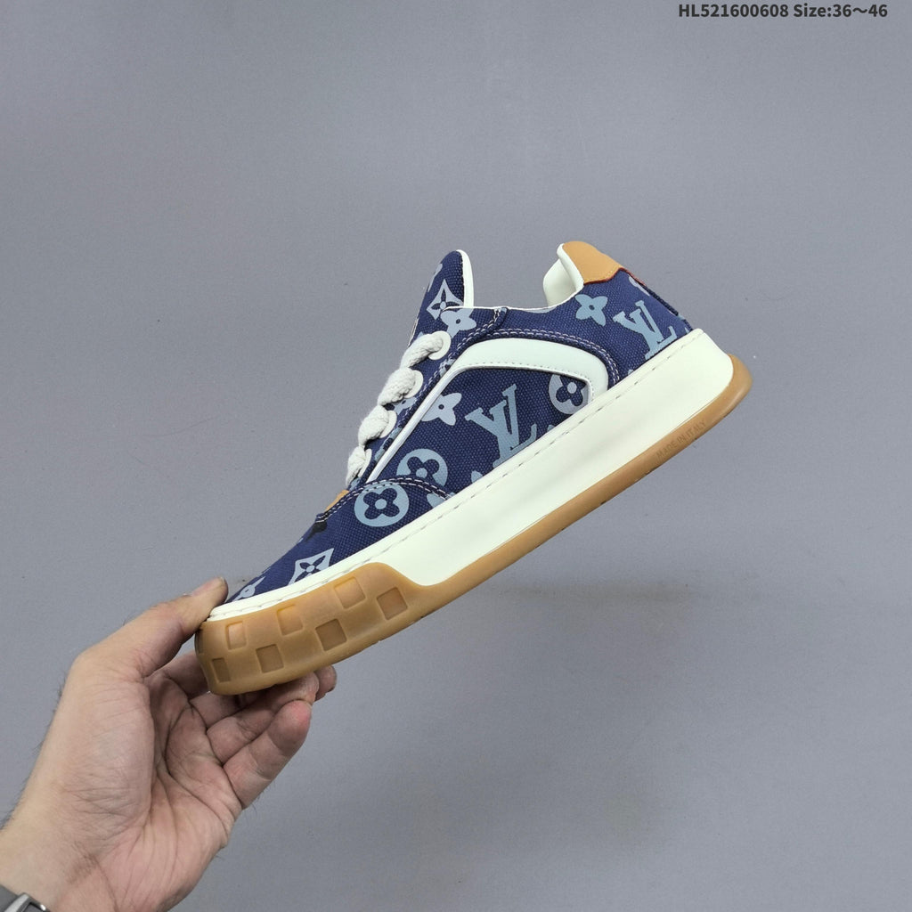 Louis Vuitton Tilted Low Trainers Blue Monogram - product image from the listing.