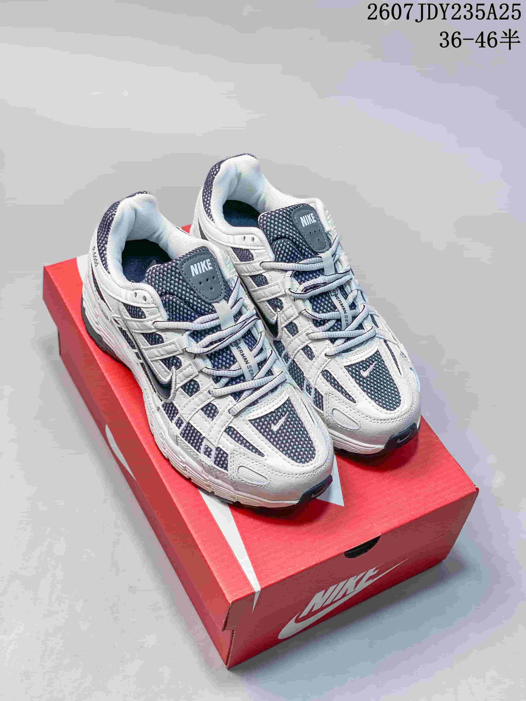 Nike P-6000 Trainers in Gray and White Colorways - product image from the listing.