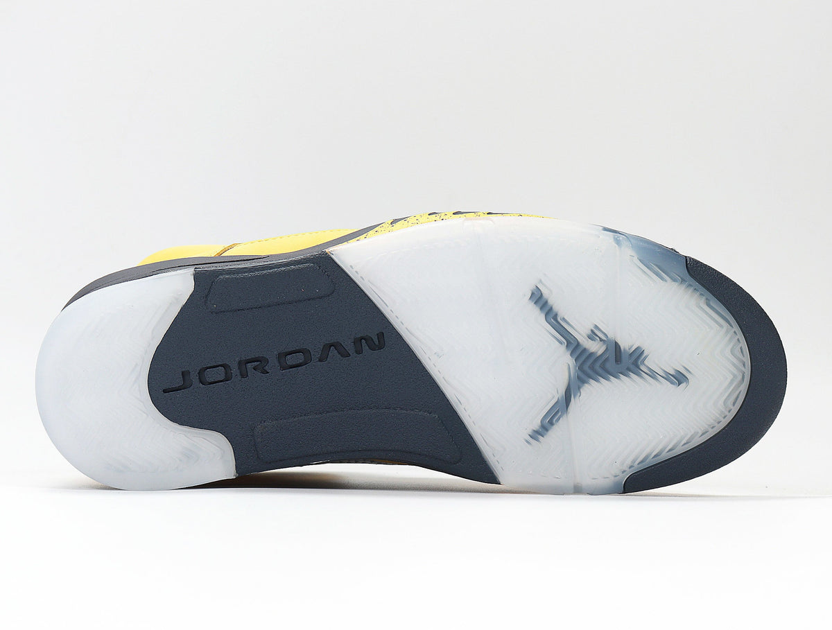 Jordan Spizike High-Top Sneakers in Black Yellow CQ9541-704 - product image from the listing.