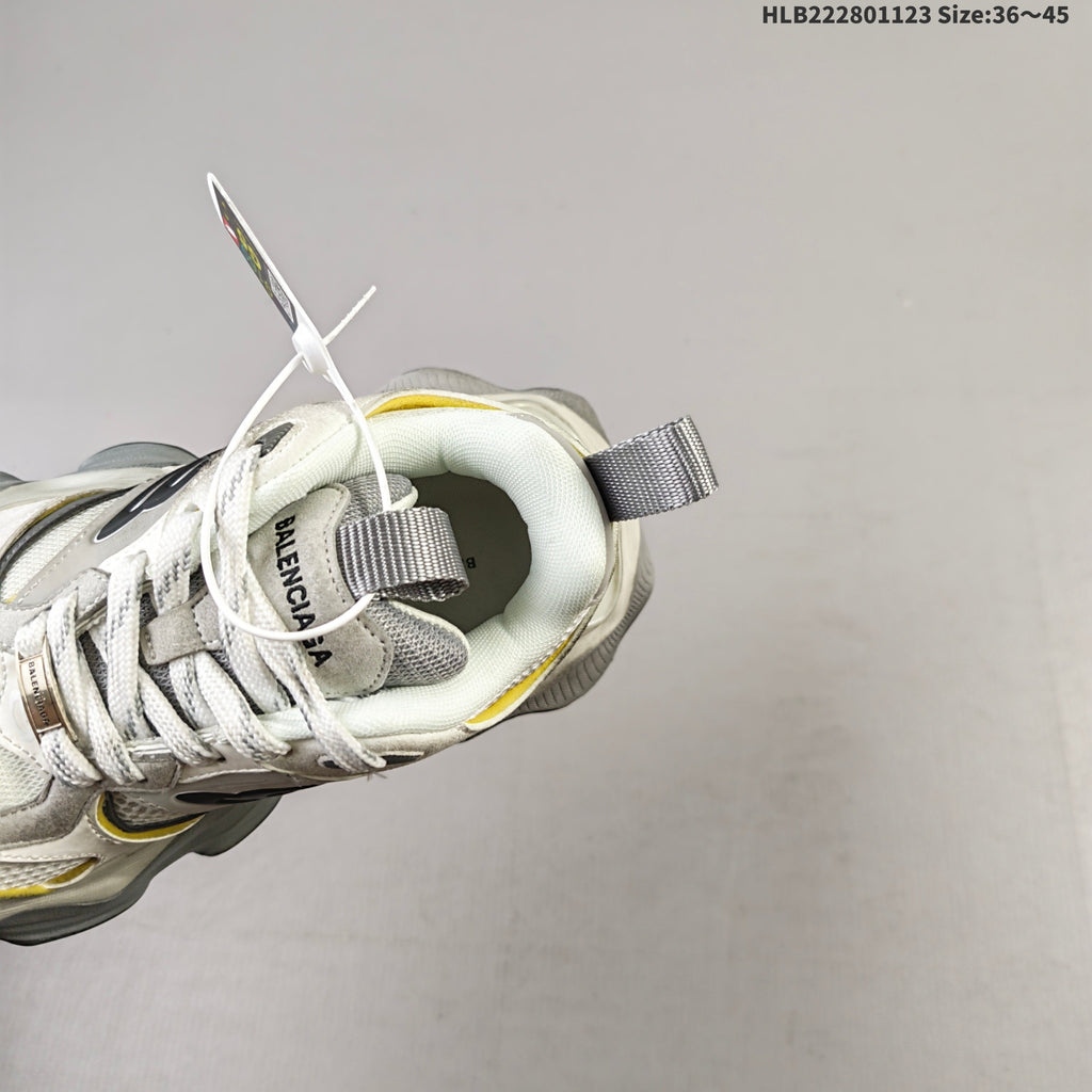 Gray and White Balenciaga Monday Low-Top Sneakers - product image from the listing.