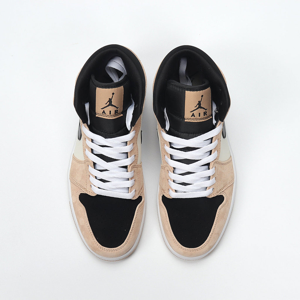Jordan 1 Low BQ6472-800 Sneakers in Tan and Black - product image from the listing.