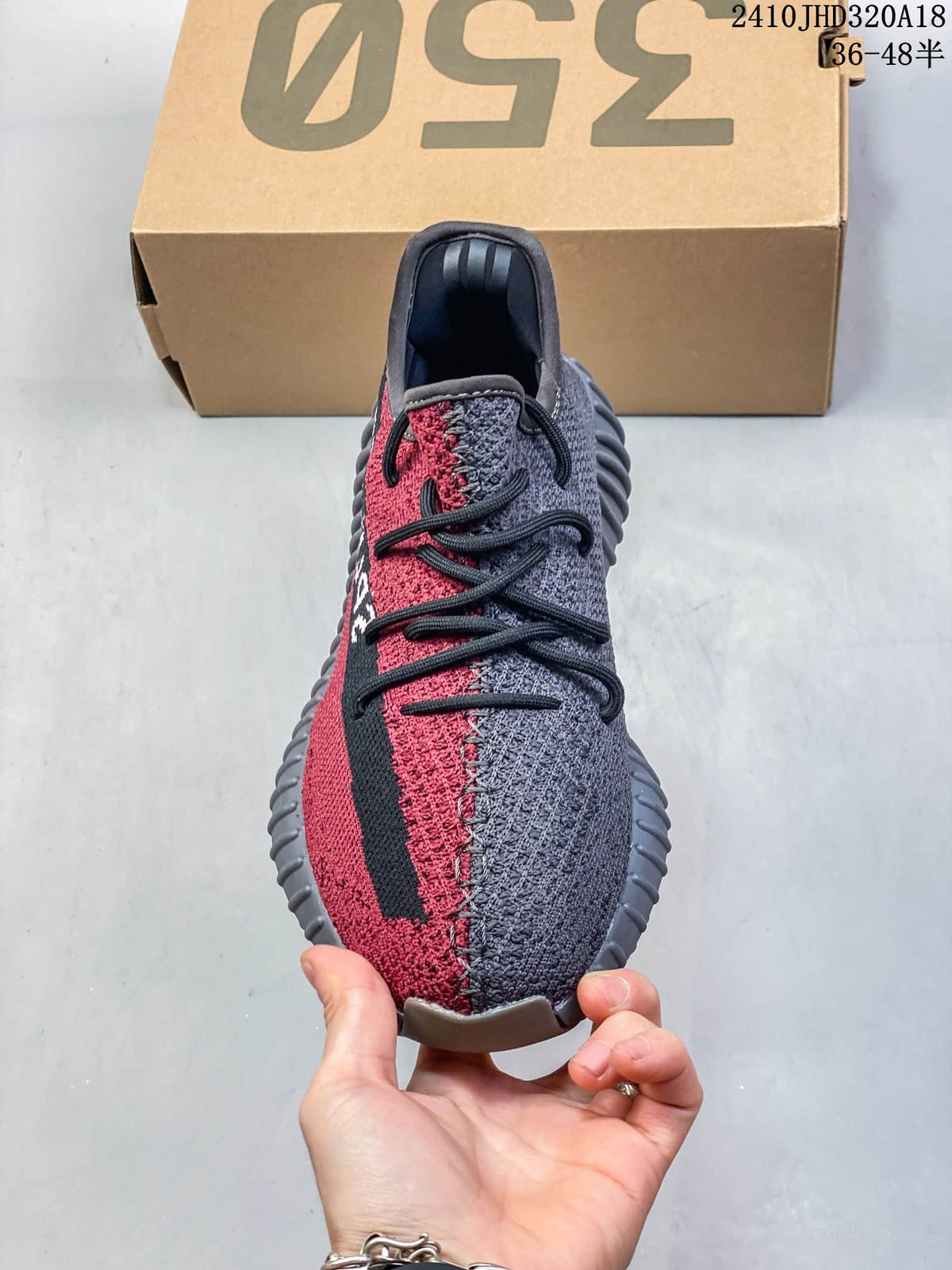 Adidas Yeezy Boost 350 V2 Sneakers in Red Gray 2410JHD320A18 - product image from the listing.