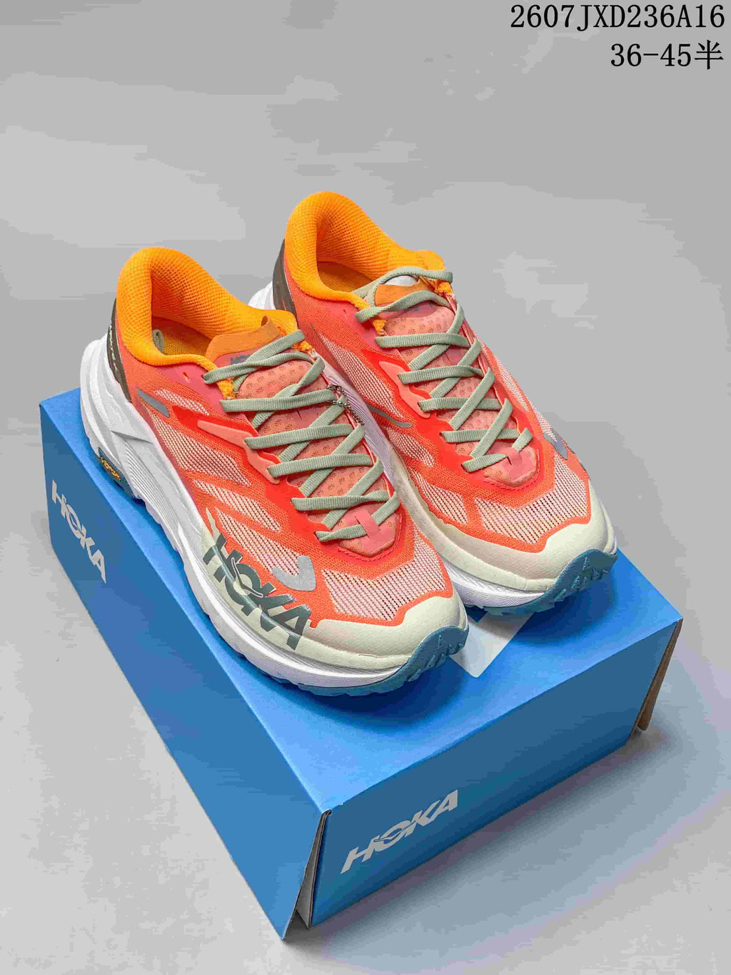 Hoka MAFATE X Trail Running Shoes in Coral - product image from the listing.