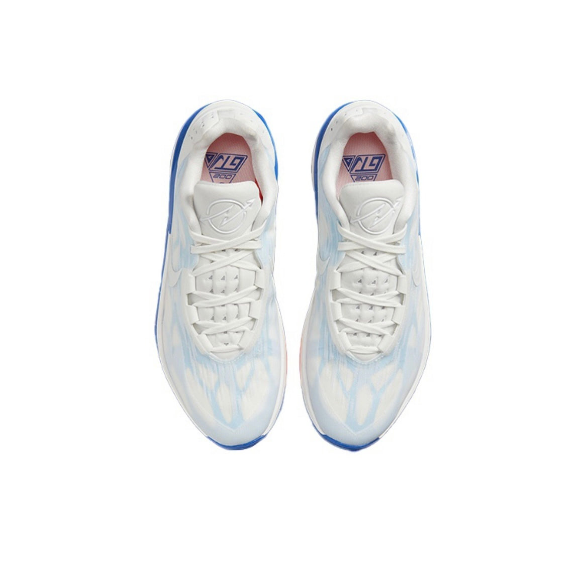 Nike Air Zoom G.T. Cut 2 Basketball Shoes in White Blue DJ6015-102 - product image from the listing.