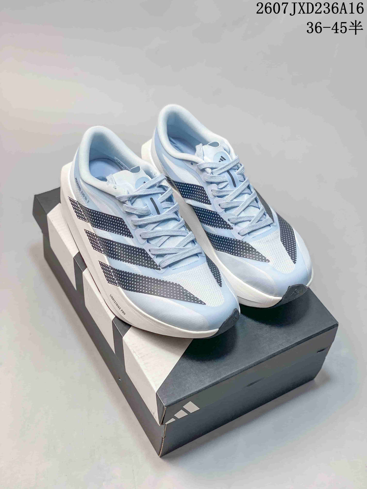 adidas Adizero Evo SL 2 Running Shoes in Light Blue - product image from the listing.