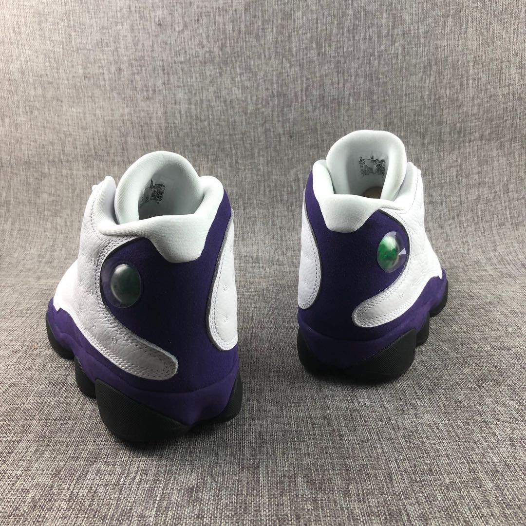Air Jordan 13 Lakers Sneakers White Purple 414571-105 - product image from the listing.