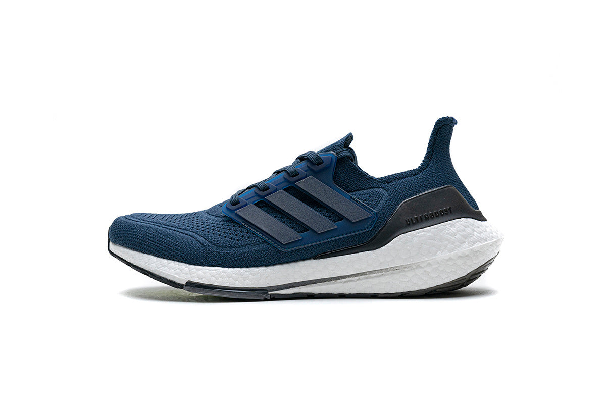 Adidas UltraBoost 21 Running Shoes FY0350 in Navy - product image from the listing.