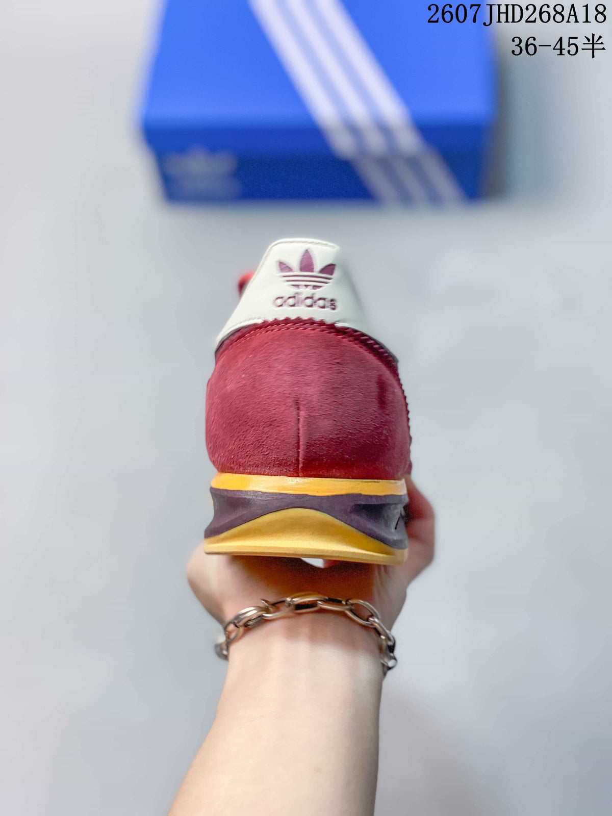 adidas Originals SL 72 Bob Marley Sneakers in Burgundy - product image from the listing.