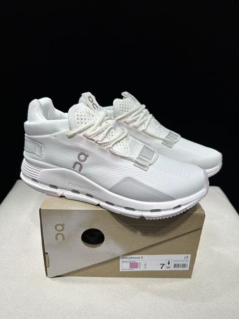 On Cloudnova 2 Trainers, White and Orchid - product image from the listing.