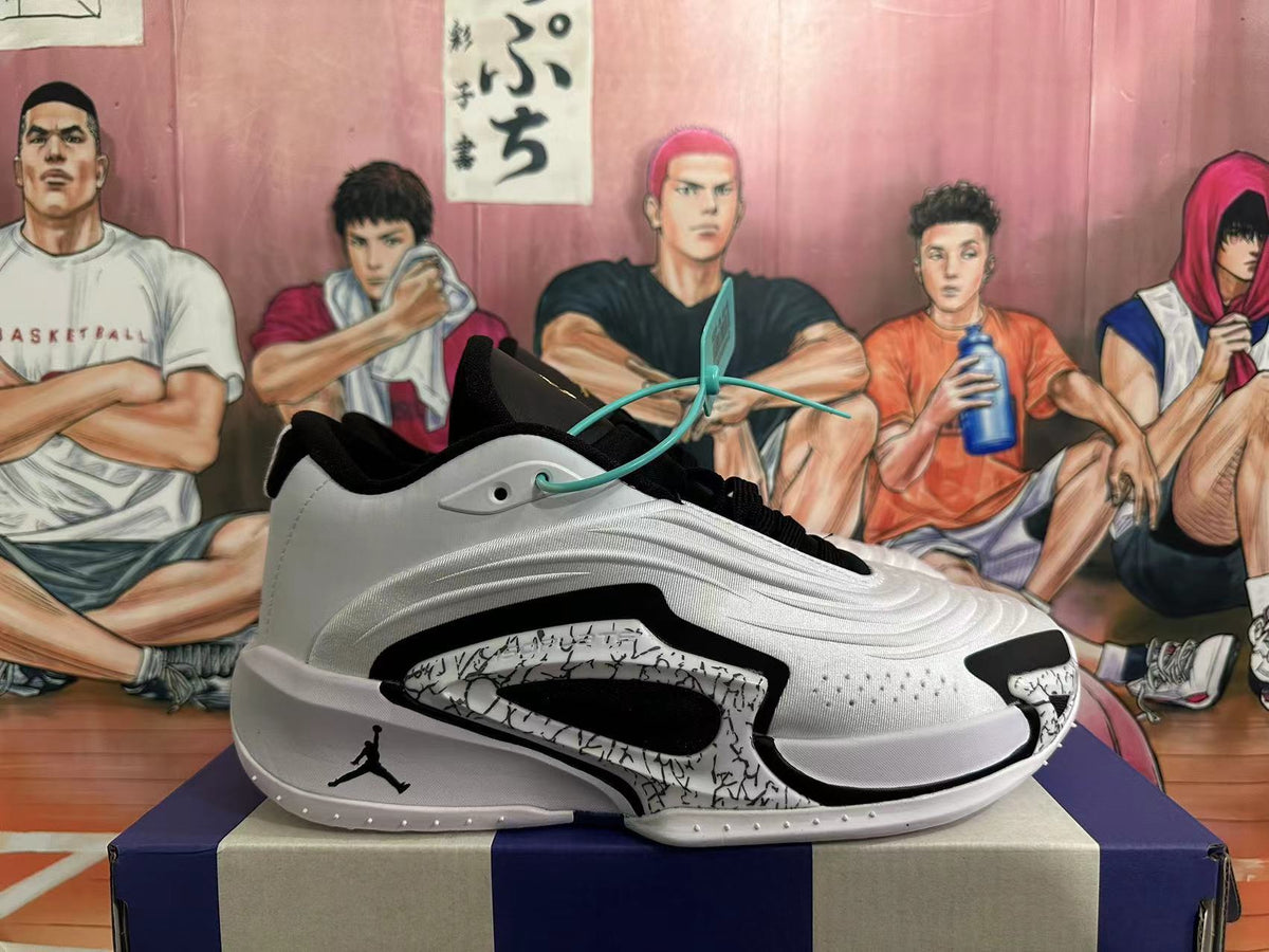 Jordan Luka 3 Basketball Shoes in White Black Grey - product image from the listing.
