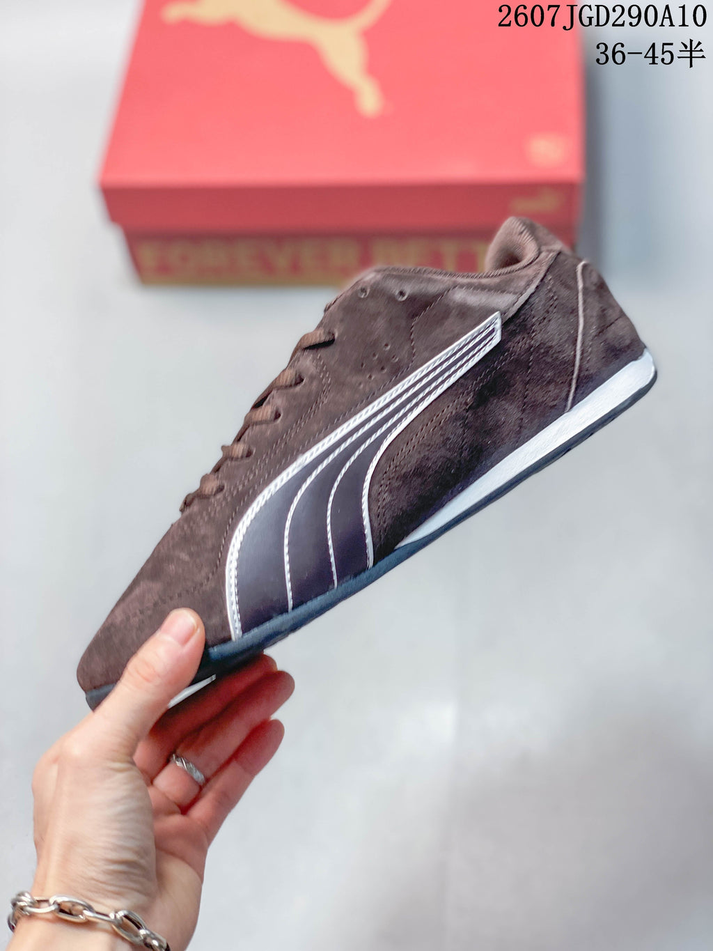 Puma Catch Soleil SD Low-Top Sneakers in Brown 402681-11 - product image from the listing.