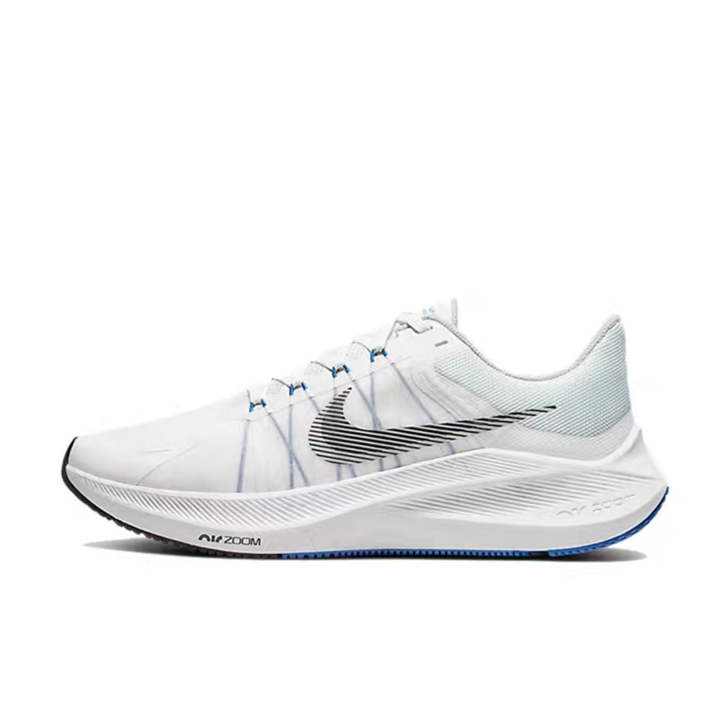 Nike Zoom Winflo 7 Running Shoes in White Blue CW3419-008 - product image from the listing.