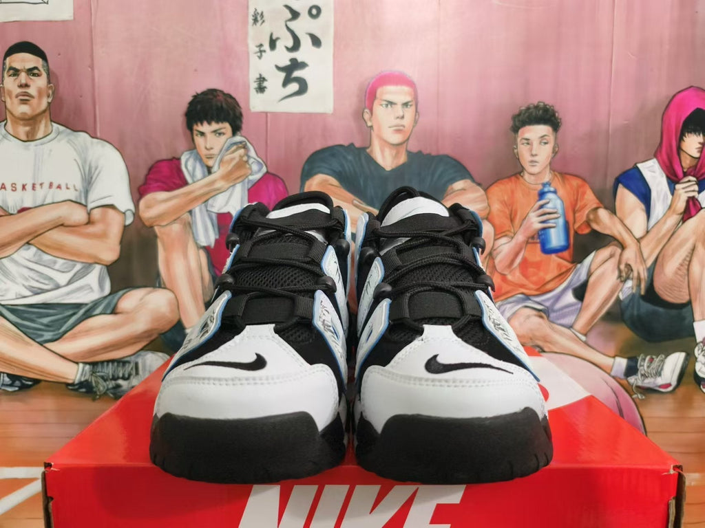 Nike Air More Uptempo Panda Sneakers in Black and White - product image from the listing.