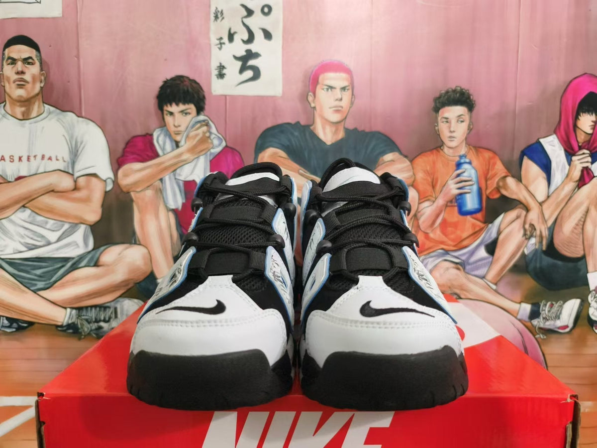 Nike Air More Uptempo Panda Sneakers in Black and White - product image from the listing.