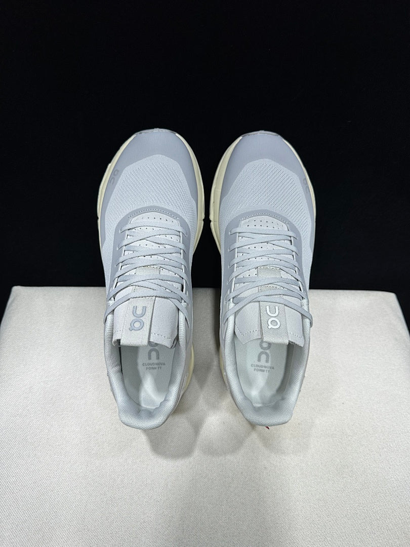 On Cloudnova Form 2 Sneakers, in Gray and Cream - product image from the listing.