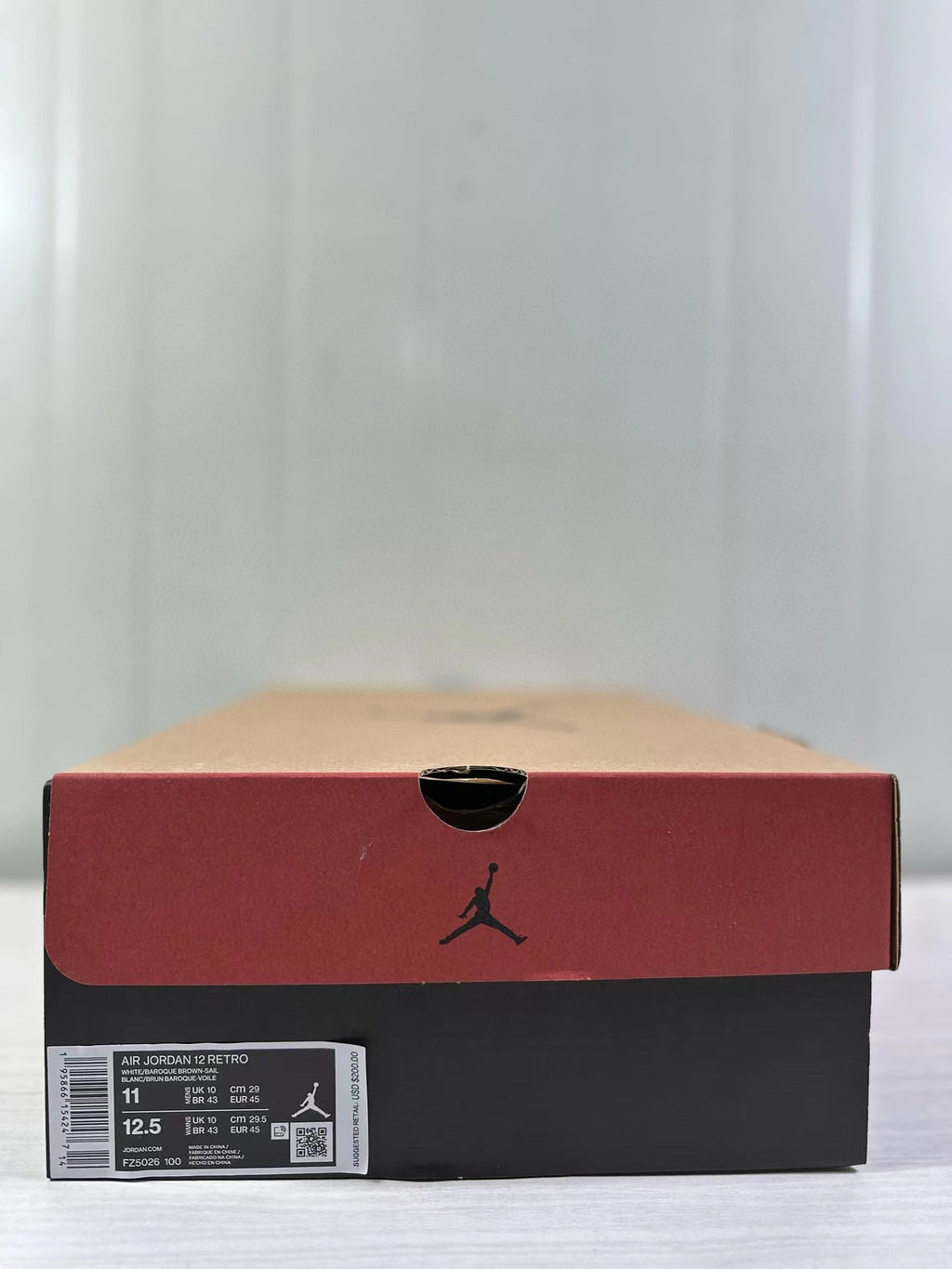 Air Jordan 12 Retro White Brown FZ5026-100 Sneakers - product image from the listing.