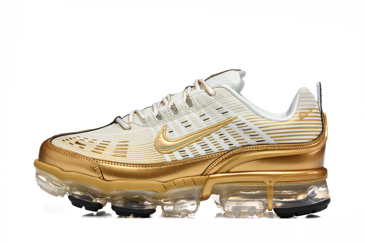 Nike Air VaporMax 360 in White Metallic Gold Black CK9670-101 - product image from the listing.