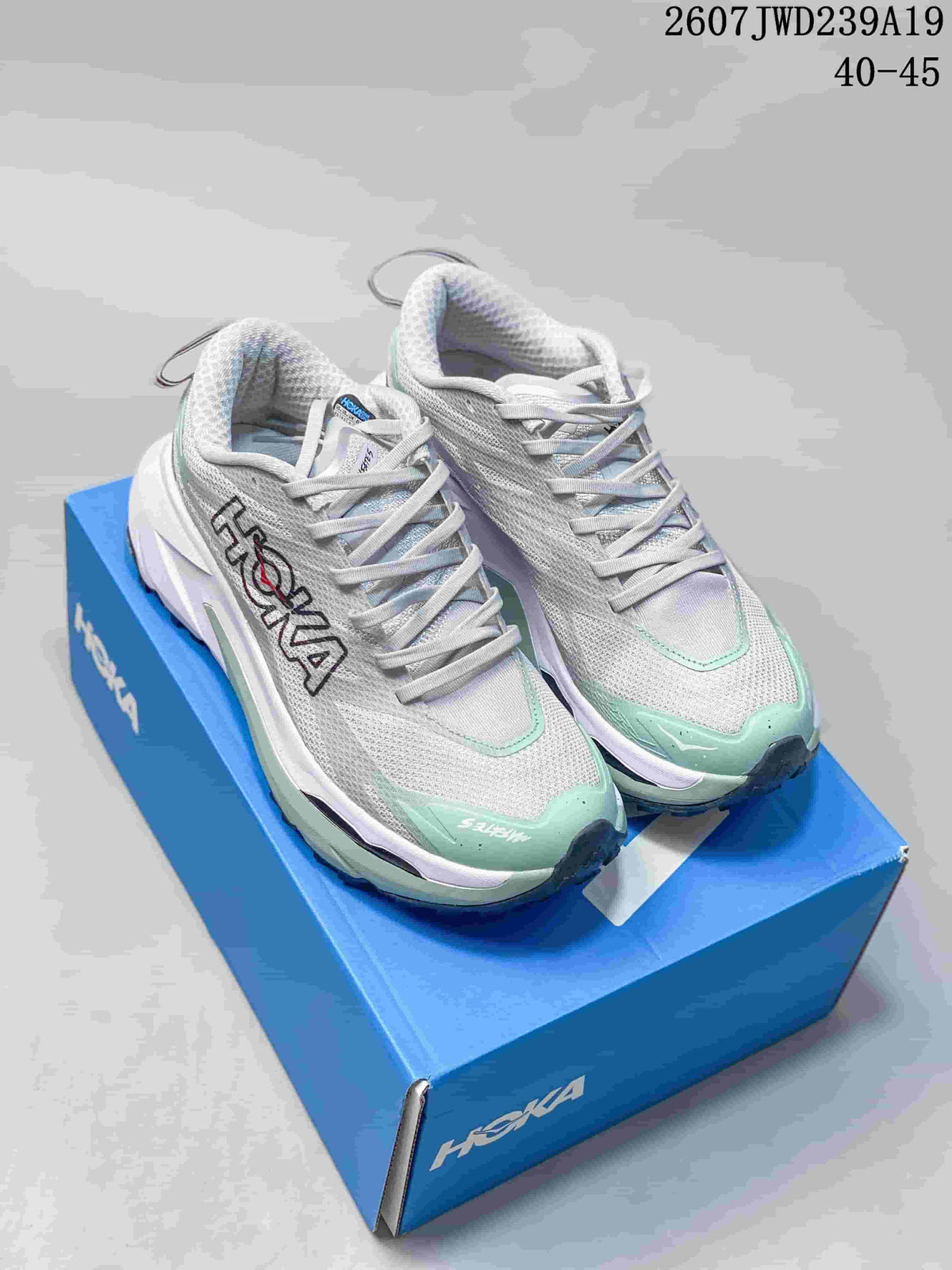 HOKA Rocket X 3 Low-Top Running Shoes in Gray Mint - product image from the listing.