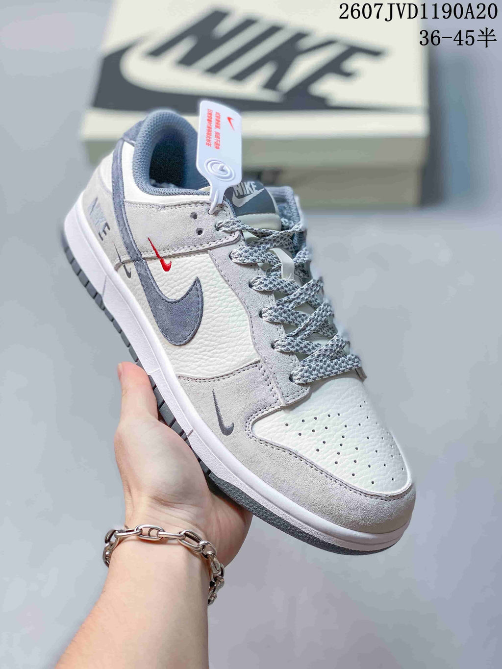 Nike SB Dunk Low Stüssy Sneakers in Off-White Black - product image from the listing.