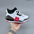 Air Jordan 3 OG World's Best Dad Sneakers in White Black Red - product image from the listing.