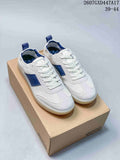 ECCO 2607GXD447A17 White and Blue Perforated Trainers - product image from the listing.