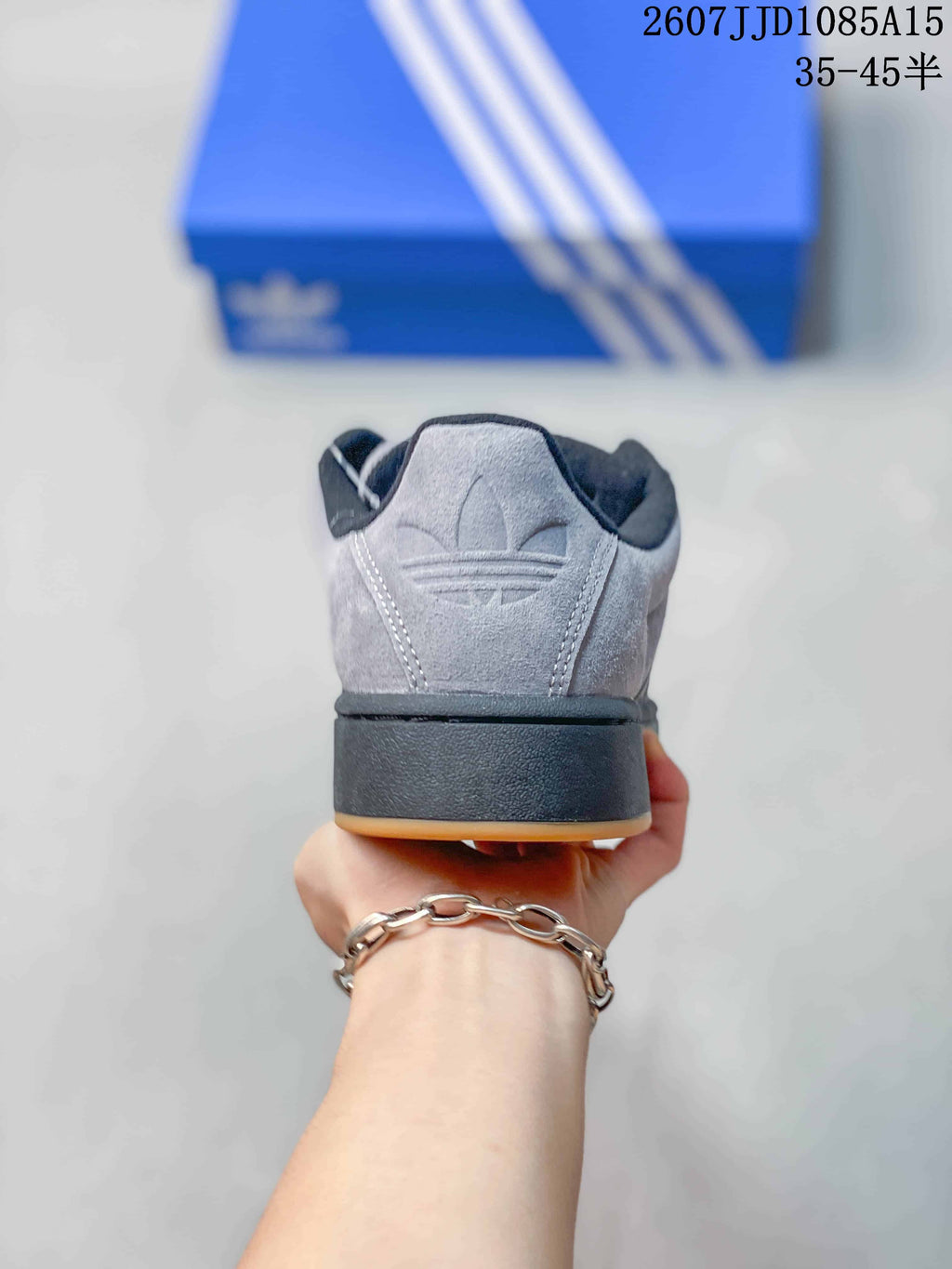 Adidas Superstar XLG Sneakers in Grey Black JR7444 - product image from the listing.