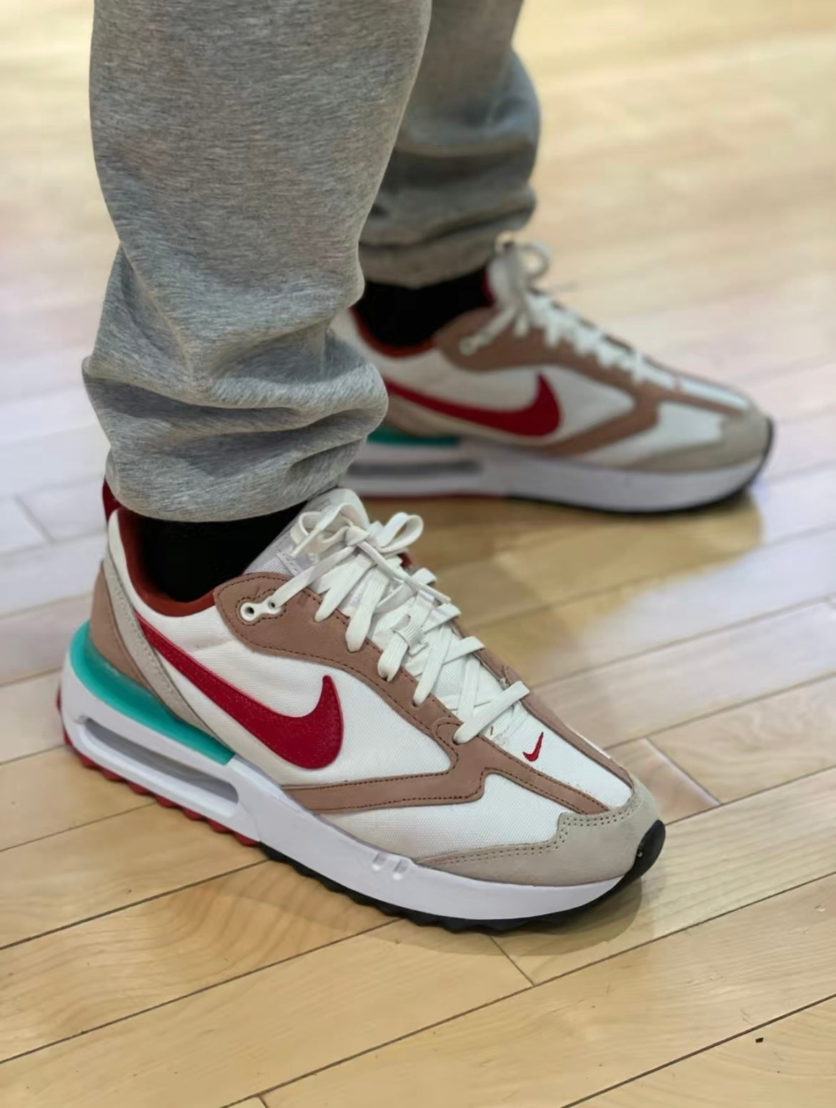 Nike Air Max Dawn CNY Sneakers in White Red DQ4976-161 - product image from the listing.