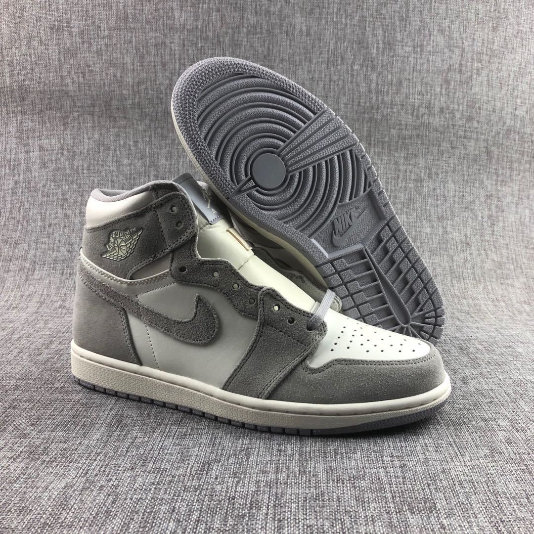 Jordan 1 High OG Premium Sneakers in Gray AH7389-101 - product image from the listing.