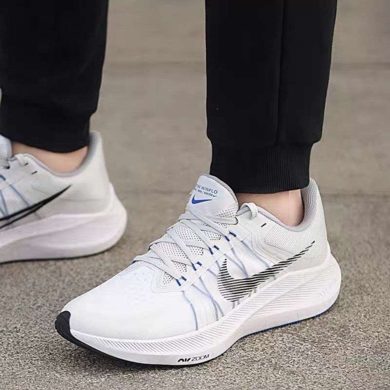 Nike Zoom Winflo 7 Running Shoes in White Blue CW3419-008 - product image from the listing.