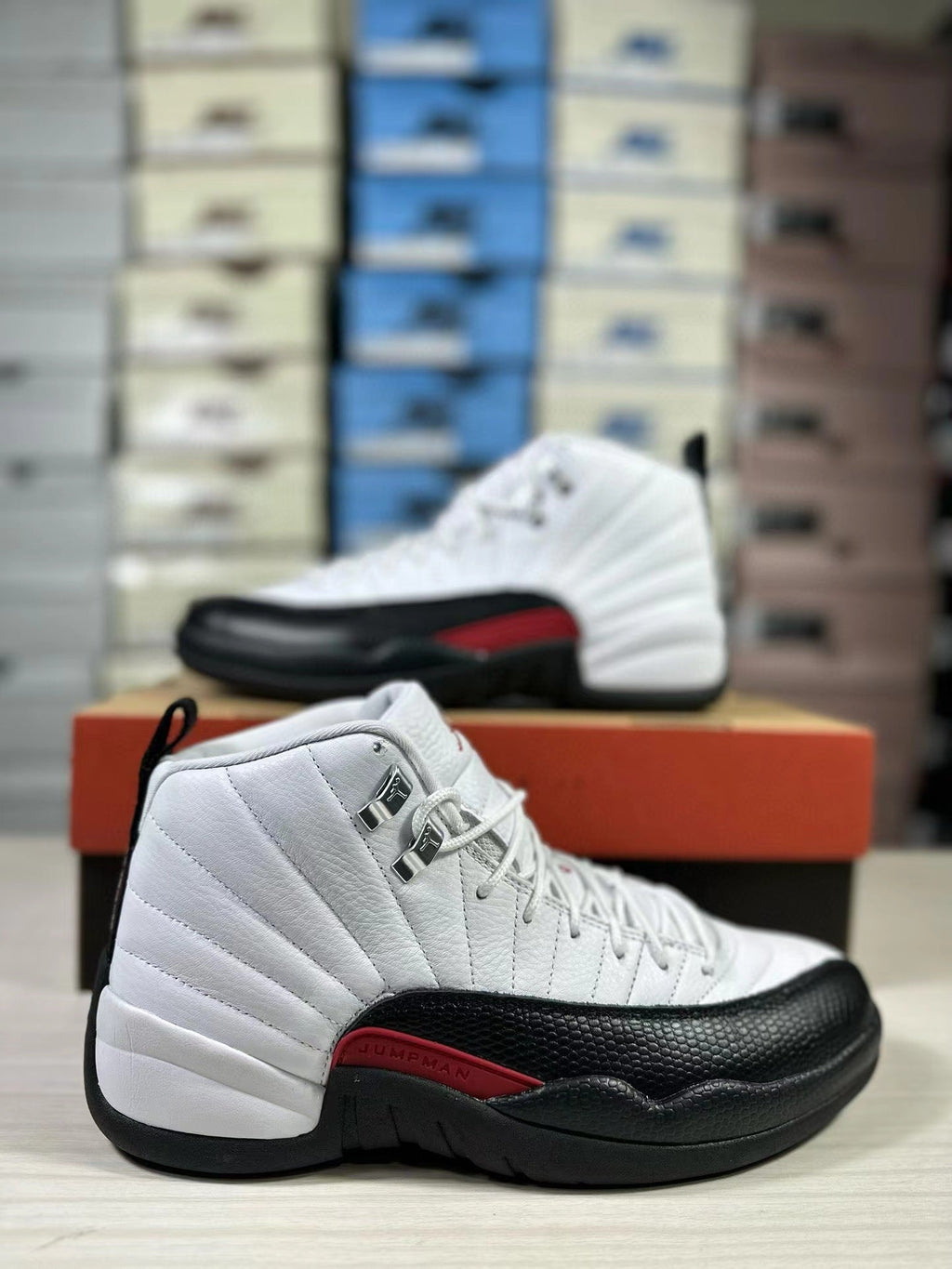Air Jordan 12 Retro White Black Red CT8013-162 - product image from the listing.