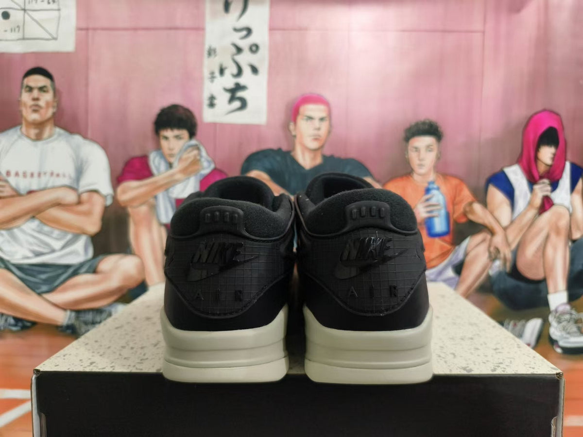 Nike Air Jordan 4 RM Sneakers, in Cream and Black - product image from the listing.