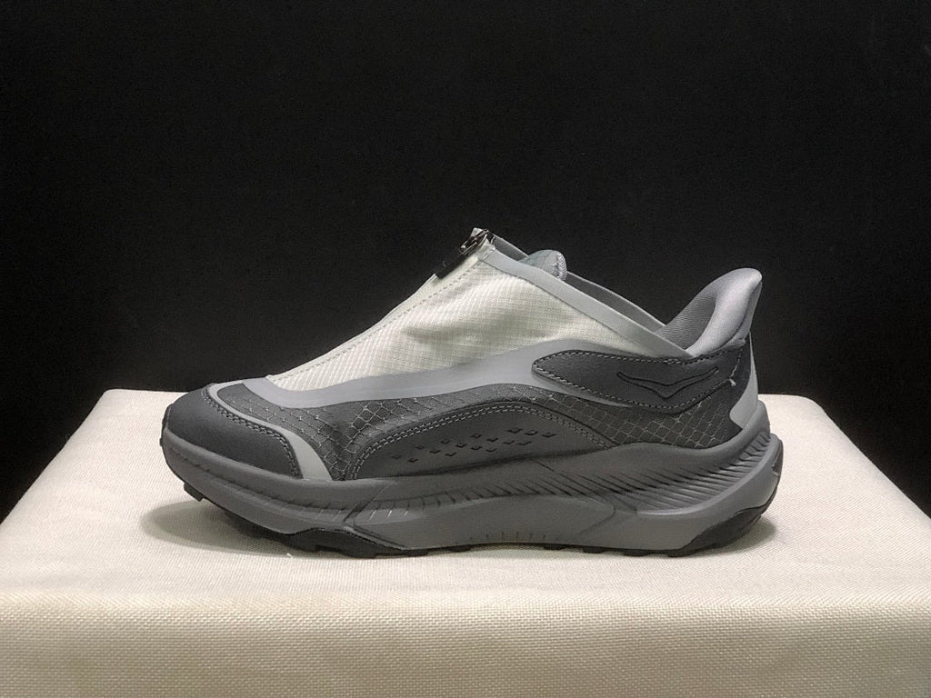 Gray HOKA Project Transport Zip-Closure Sneakers - product image from the listing.