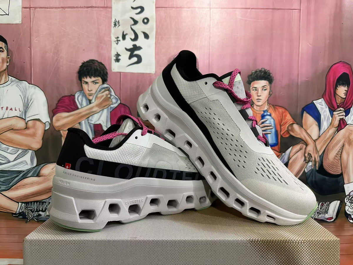 On Running Cloudmonster 2 Sneakers Frost in White Black - product image from the listing.
