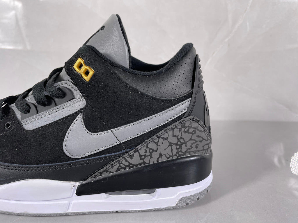 Air Jordan 3 Retro Sneakers in Black and Grey - product image from the listing.