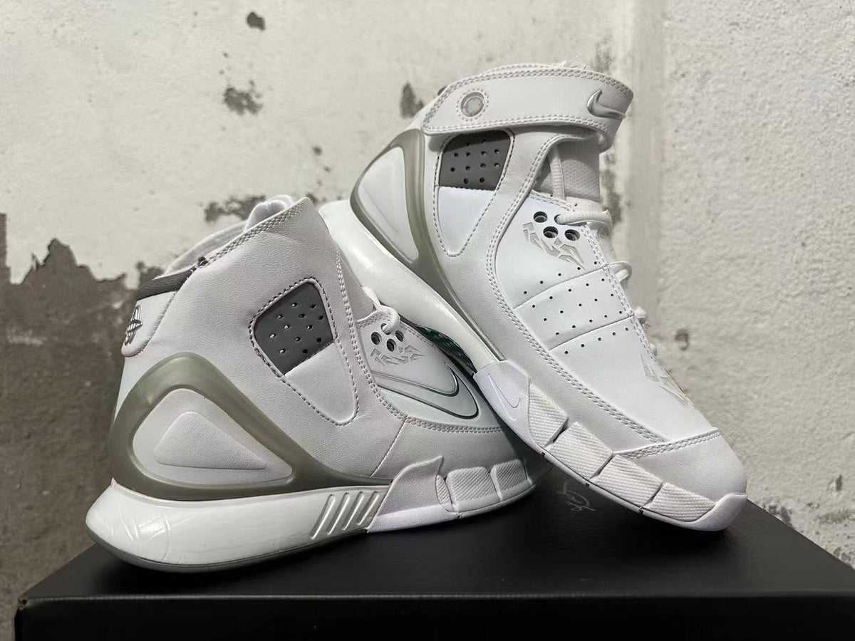 Nike Zoom Kobe 2K5 FTB White High-Cut Basketball Shoes - product image from the listing.