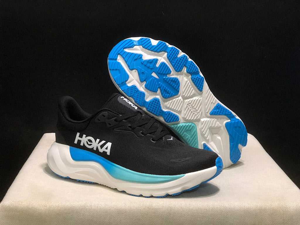 HOKA Arahi 8 Running Shoes, in Black Blue - product image from the listing.