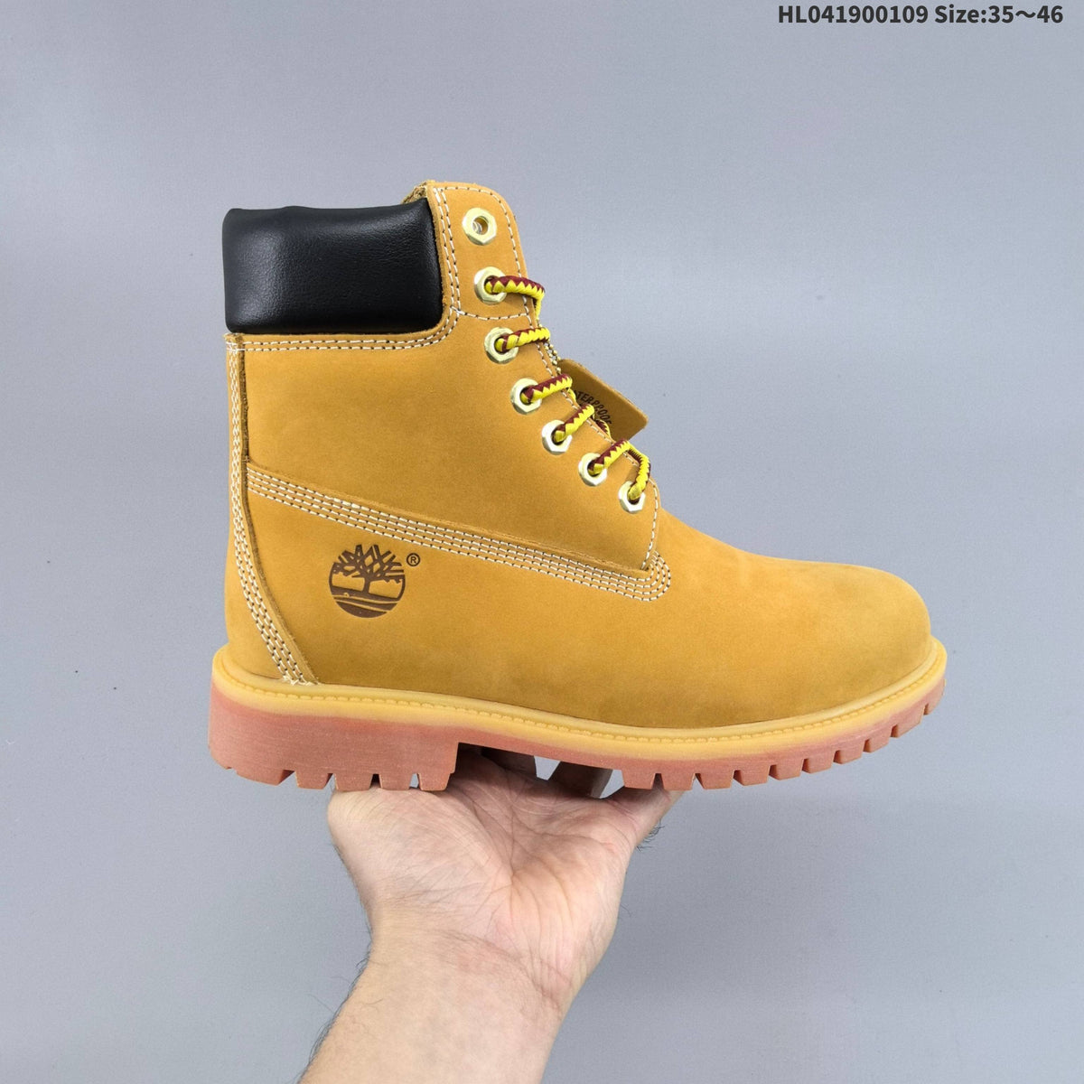 Timberland 6-Inch Lace-Up Boot in Wheat or in Black - product image from the listing.
