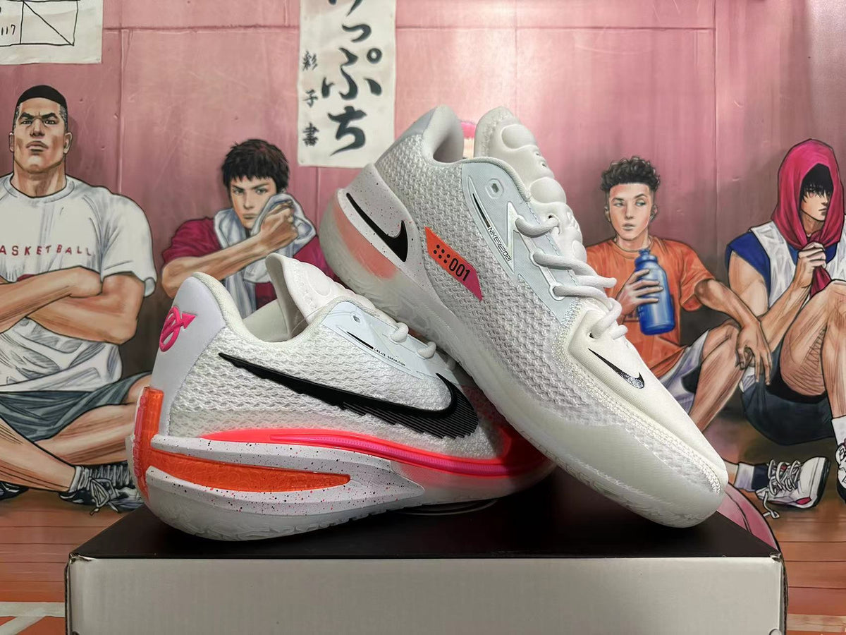 Nike GT Cut 3 Basketball Shoes in White Pink - product image from the listing.