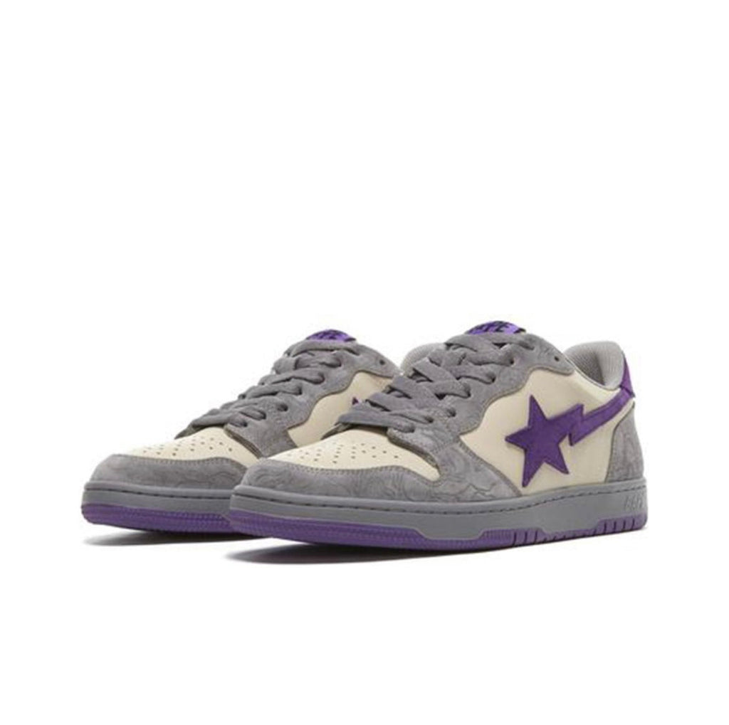 BAPE SK8 Sta Sneakers in White Purple - product image from the listing.
