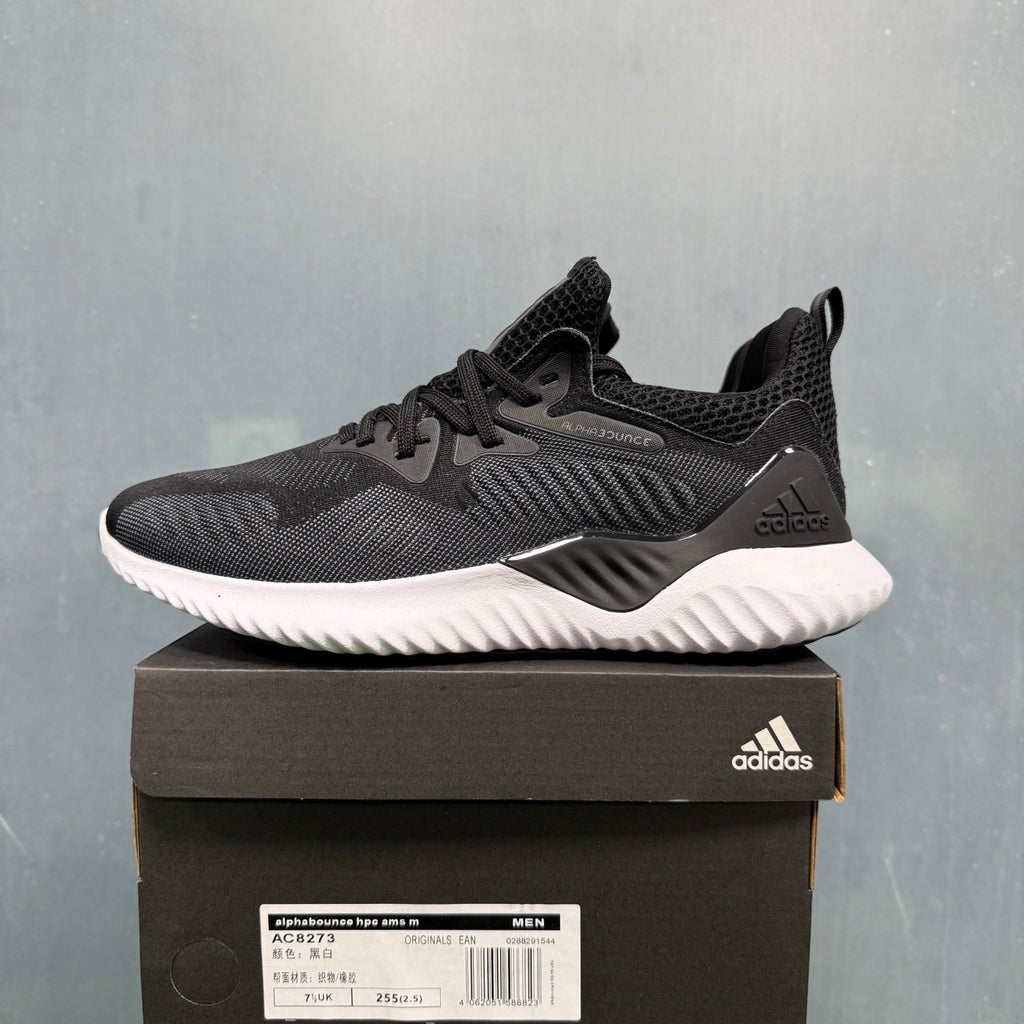 adidas Alphabounce HP AMSM Sneakers in Black and White - product image from the listing.