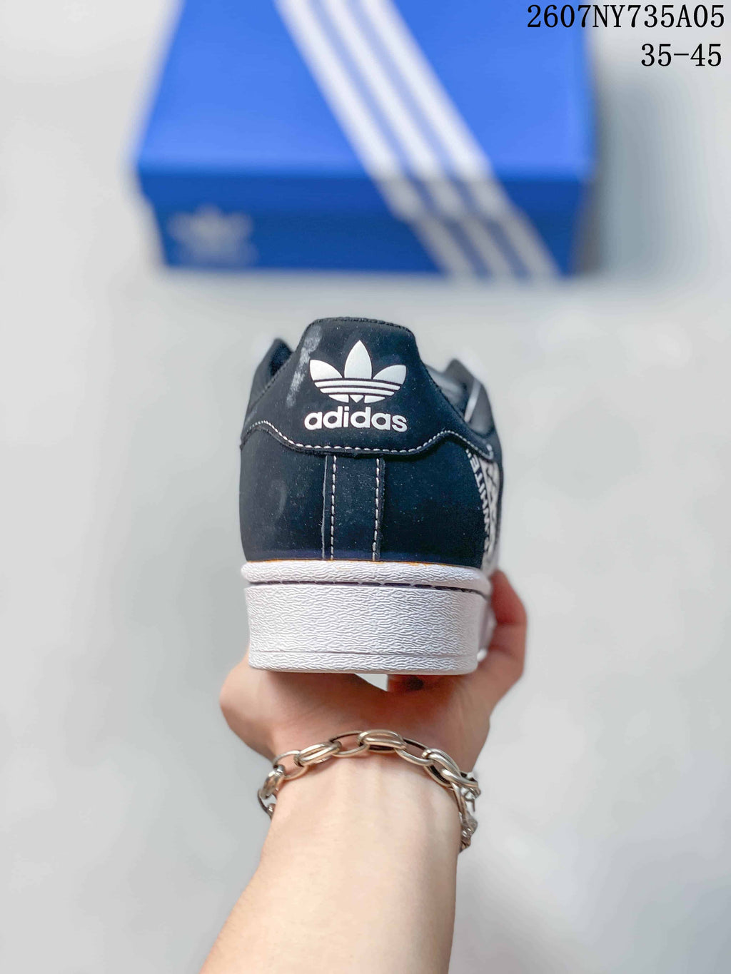Adidas Superstar Sneakers in Black White 2607NY735A05 - product image from the listing.