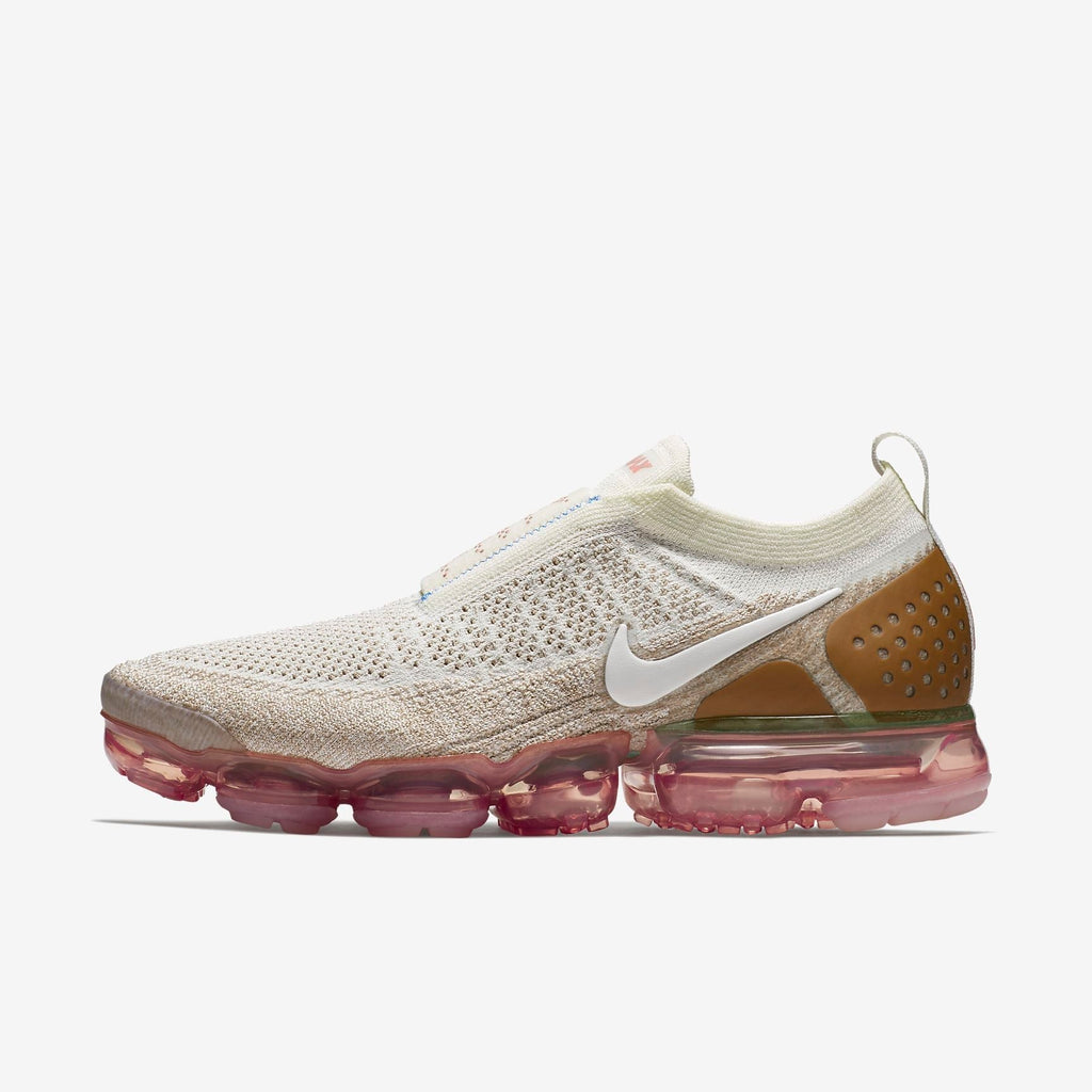 Nike Air VaporMax Flyknit Moc 2 Sneakers, in Sail and Blue - product image from the listing.