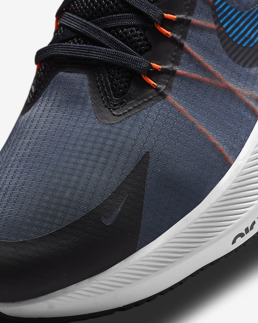 Nike Zoom Winflo 8 Running Shoes, in Black Blue CW3419-007 - product image from the listing.