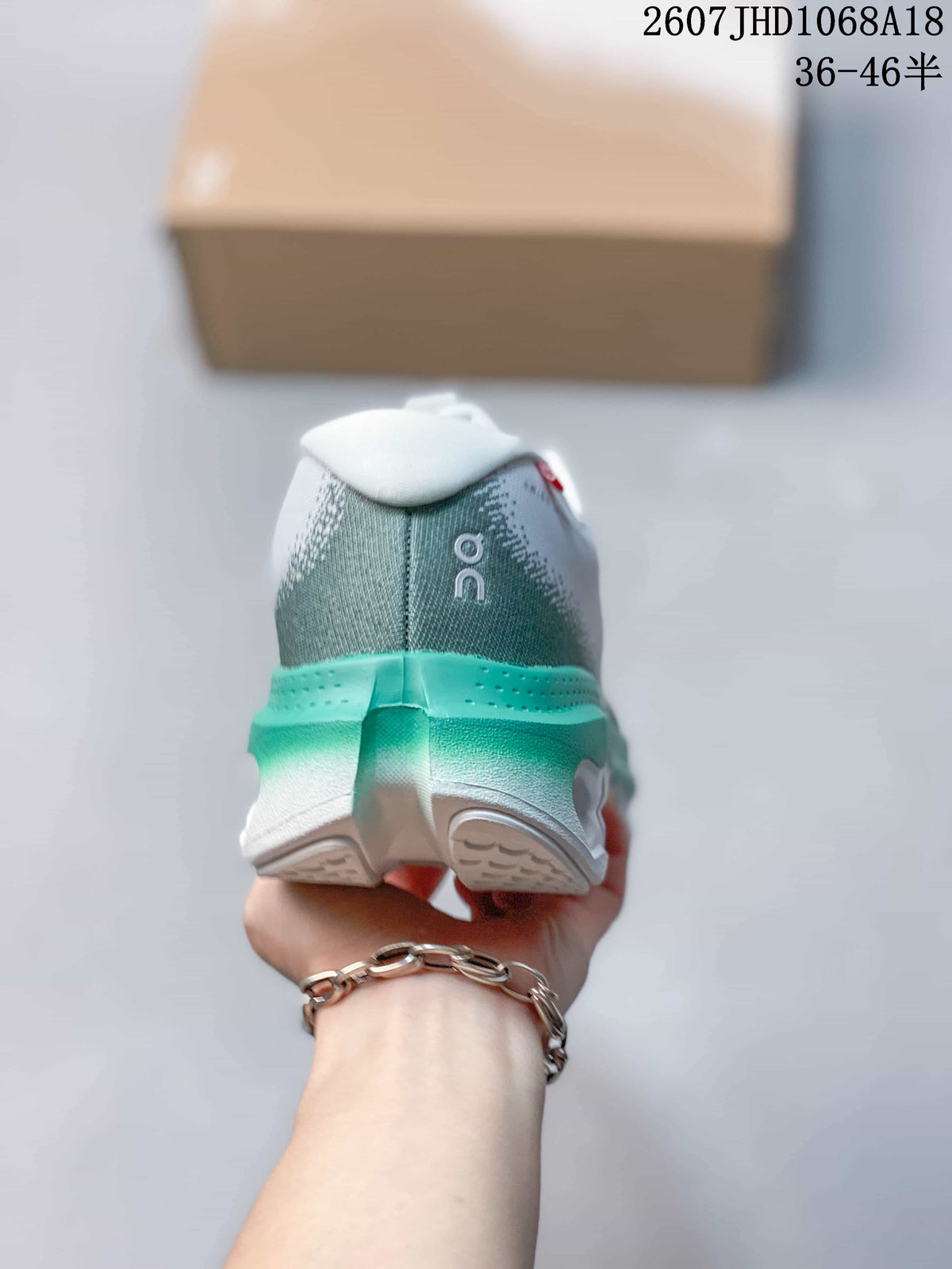On Cloudsurfer 3 Running Sneakers in White Green 2607JHD1068A18 - product image from the listing.