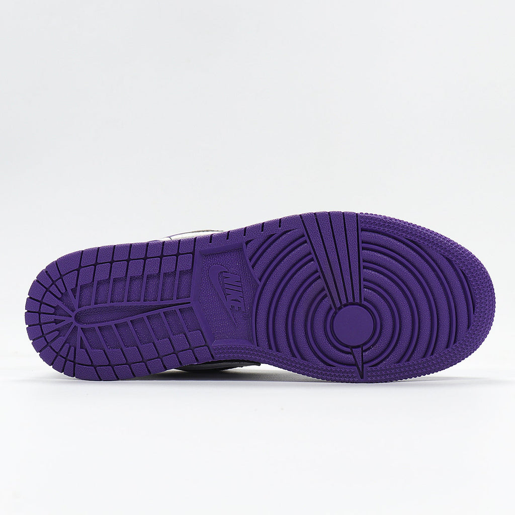 Jordan 1 Low Sneakers in Black Purple White 553560-501 - product image from the listing.