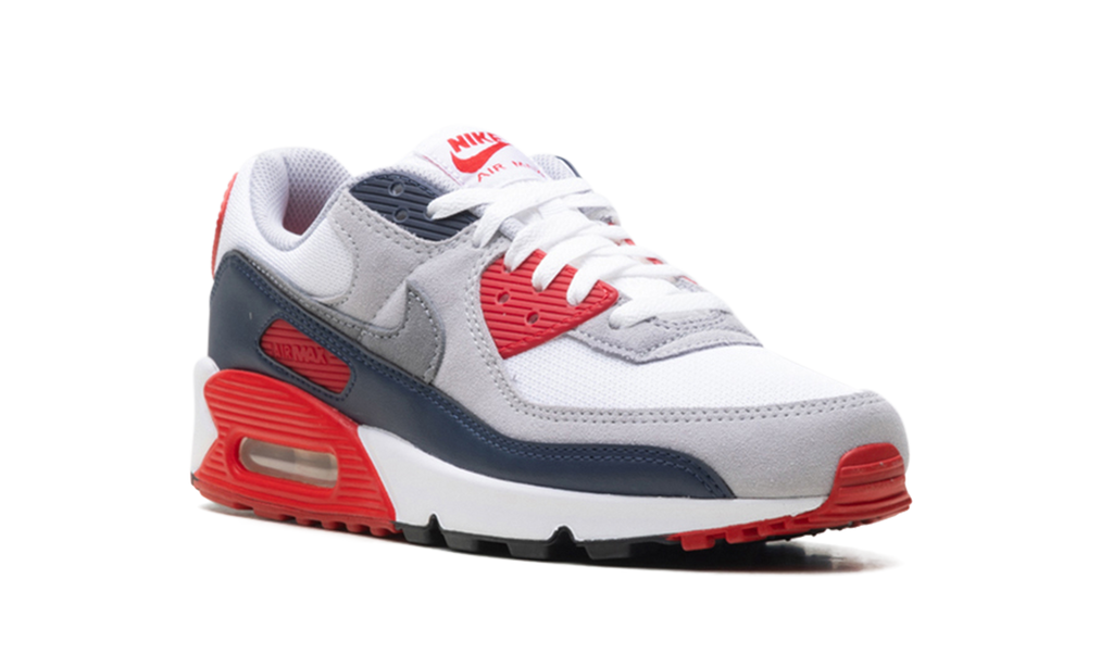 "White/Cool Grey-university Red" AIR MAX 90 DM0029 117 - product image from the listing.