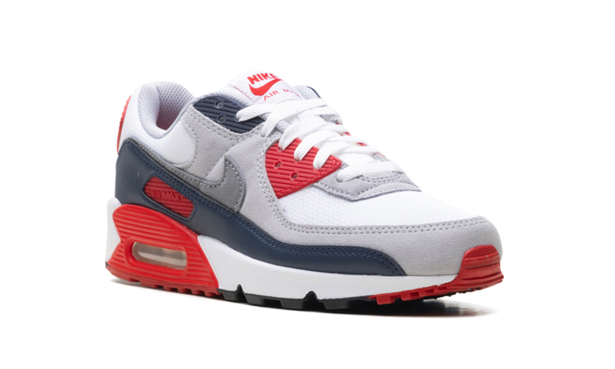 "White/Cool Grey-university Red" AIR MAX 90 DM0029 117 - product image from the listing.